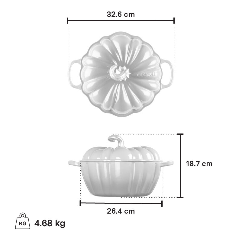 LE CREUSET Cocotte calabaza Blanca